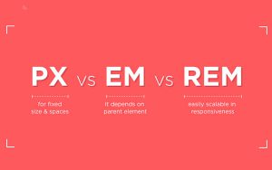 مقایسه ی em و px و pt و % در CSS